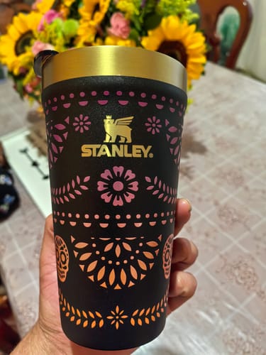 Customer photo review of Stacking Beer Pint Midnight Catrina | 473ML