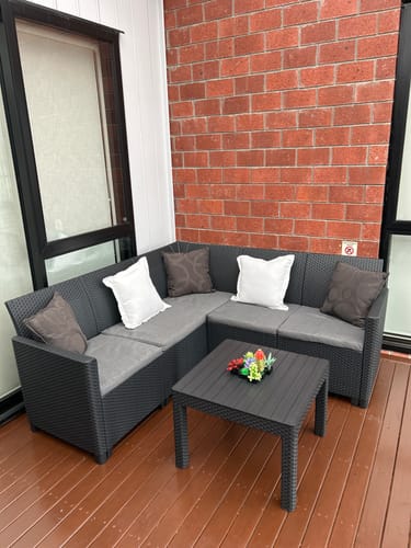 Customer photo review of Emma 5 Seat Storage Corner Set