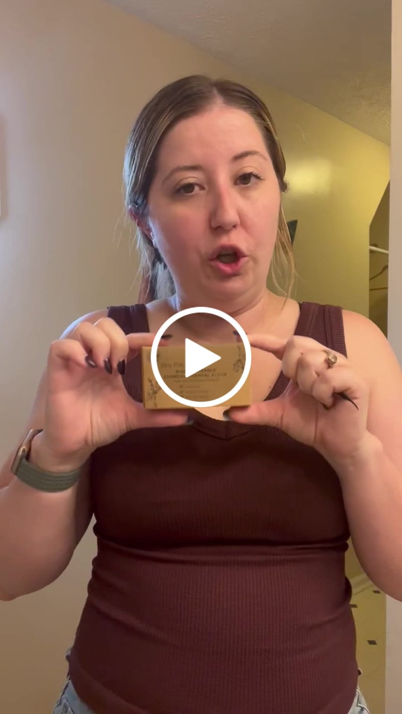 Customer video review of Biodegradable Charcoal Dental Floss Picks
