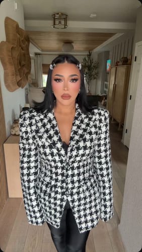 Customer photo review of Tweed Houndstooth Suited Blazer