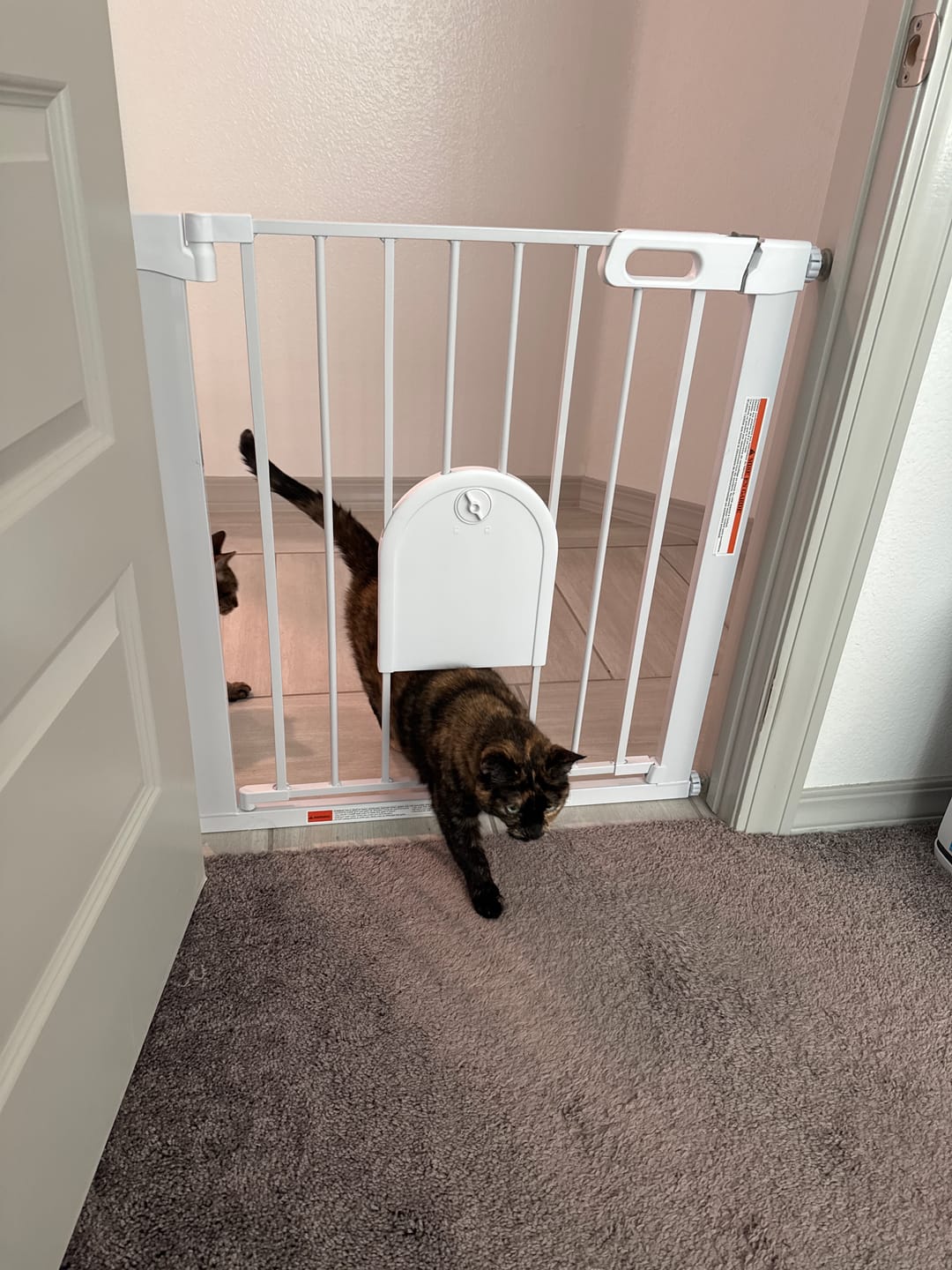 Customer photo review of FairyBaby Premium Quality Baby Gate with Cat Door