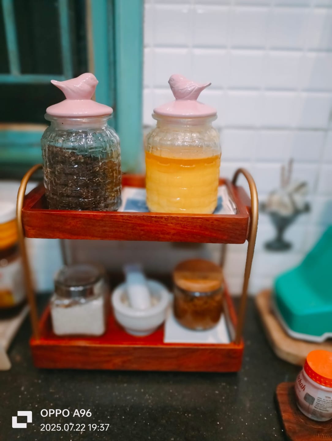 Customer photo review of CasaDuo Organizer from Mahogany Collection