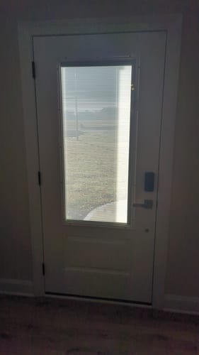 Customer photo review of Raise & Lower Blinds Glass and Frame Kit (3/4 Lite 24" x 50" Frame Size)