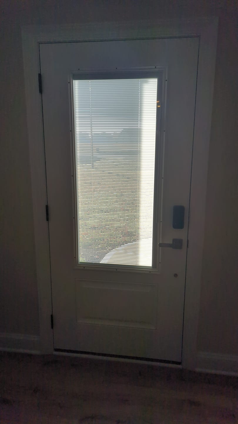Customer photo review of Raise & Lower Blinds Glass and Frame Kit (3/4 Lite 24" x 50" Frame Size)