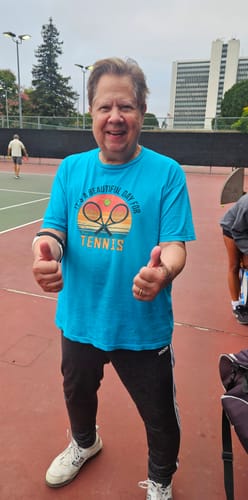 Customer photo review of Beautiful Day for Tennis T-Shirt