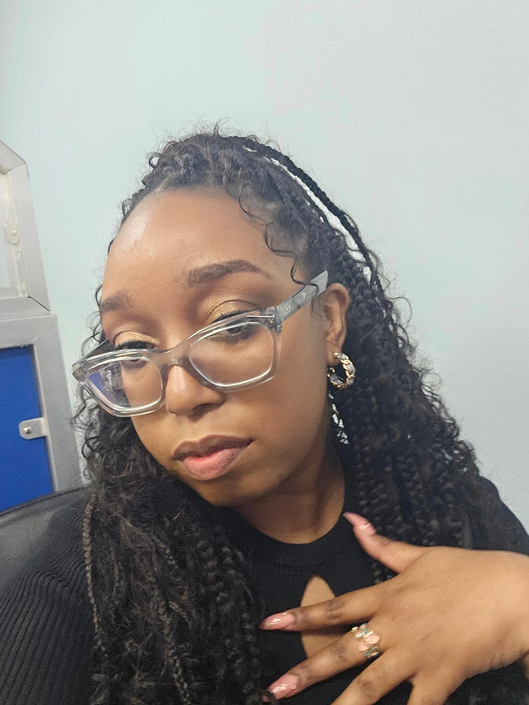 Customer photo review of Loose Curly Bulk Hair Extensions for Braiding