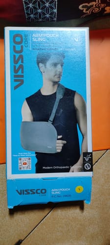 Customer photo review of Arm Pouch Sling (Mild Support)| Provides Support to the Shoulder & Arm (Grey)