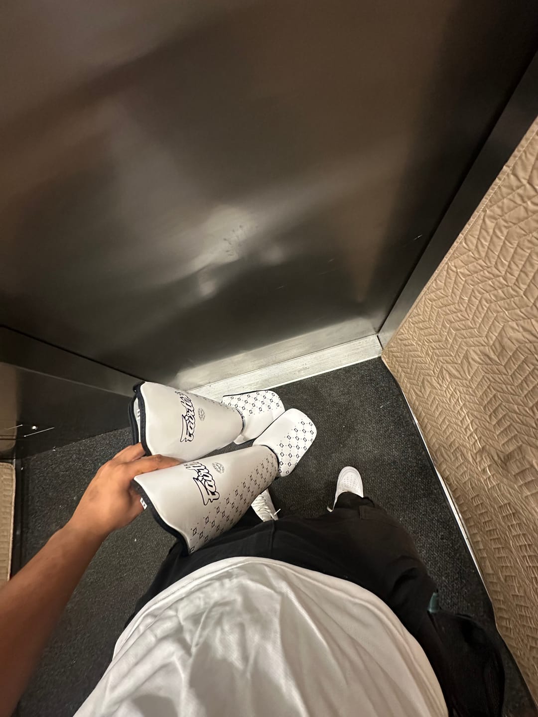 Customer photo review of Fairtex SP5 Competition Muay Thai Shin Guards