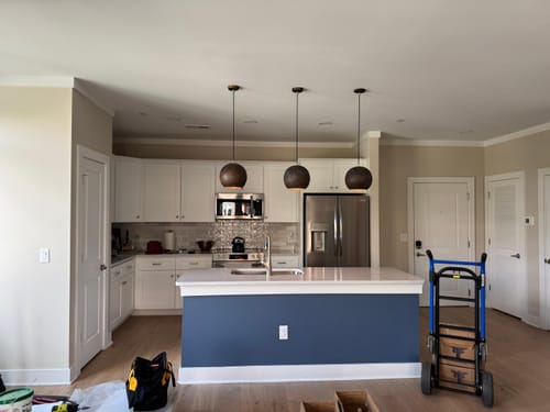 Customer photo review of Rustic Copper Pendant light, Aged Copper Pendant Light Fixture