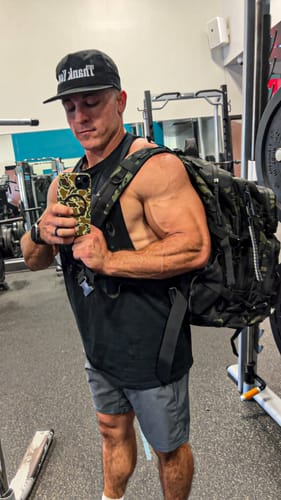 Customer photo review of Gen 3 Black Camo 45L Backpack