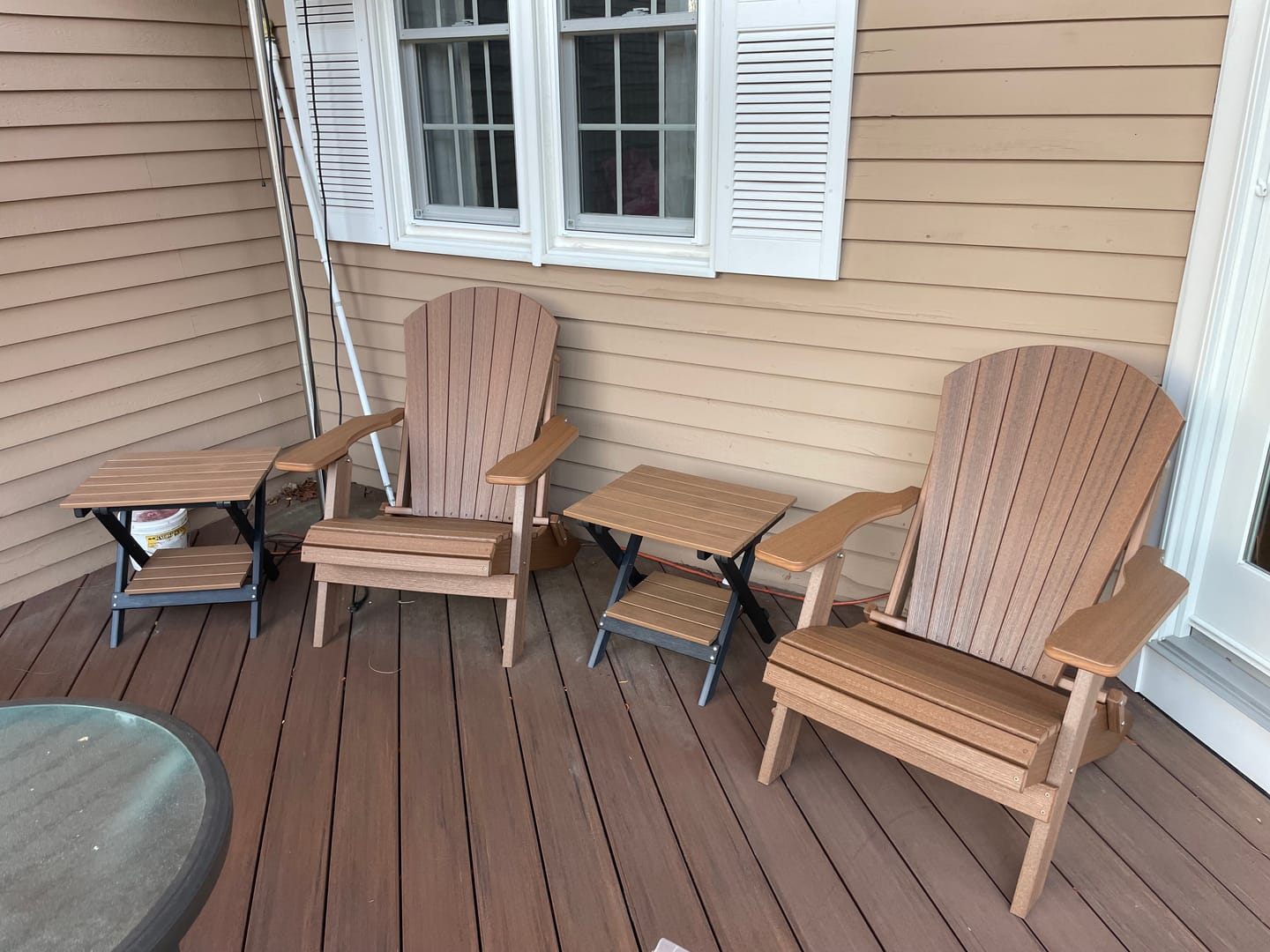 Customer photo review of Folding Side Table With Removable Serving Tray - Ships Fully Assembled