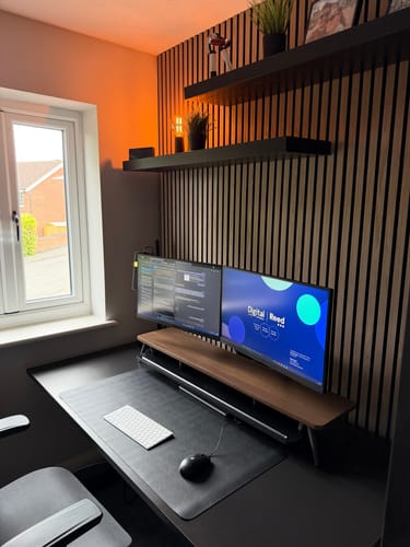 Customer photo review of Acoustic Slat Wall Panel - Walnut