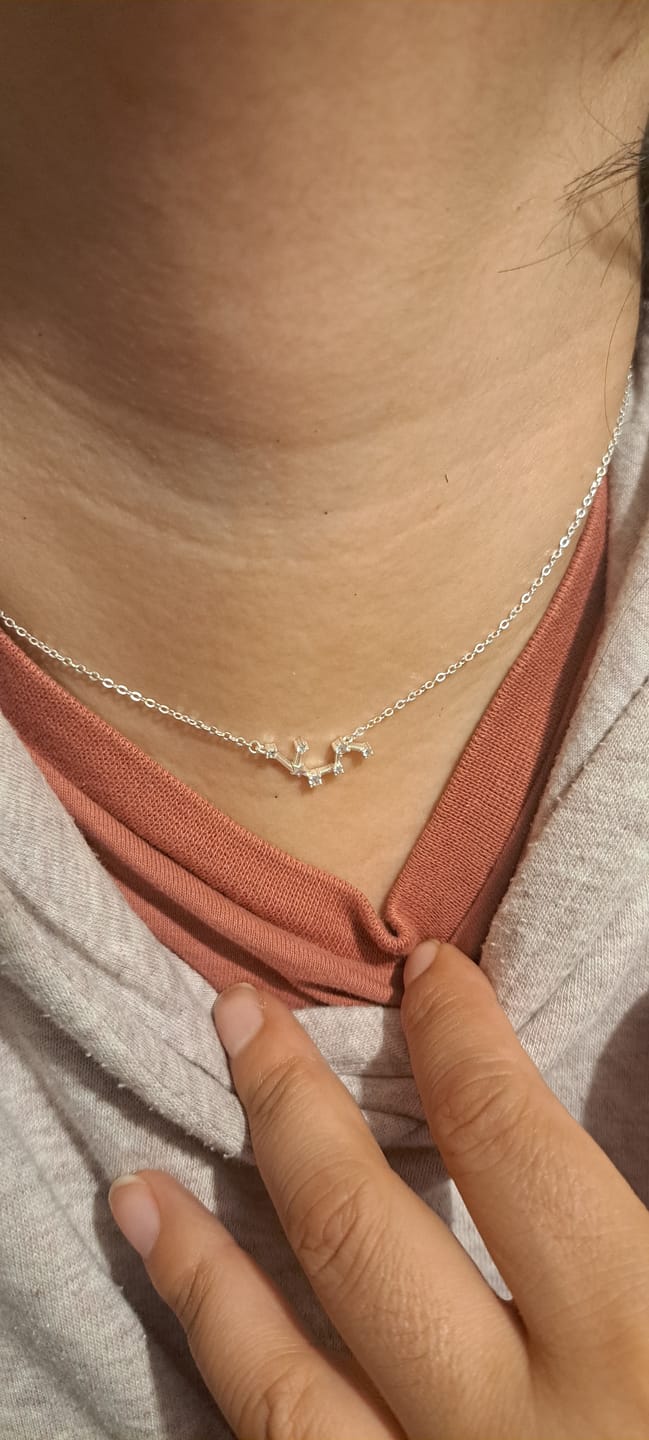 Customer photo review of COLLAR CONSTELACIÓN PLATA