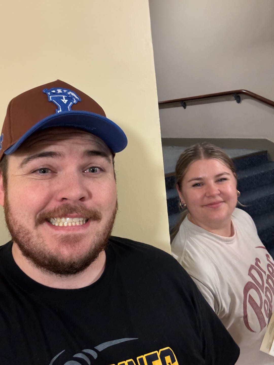 Customer photo review of BYU Fade Hat Brown Royal Blue Cougar Y