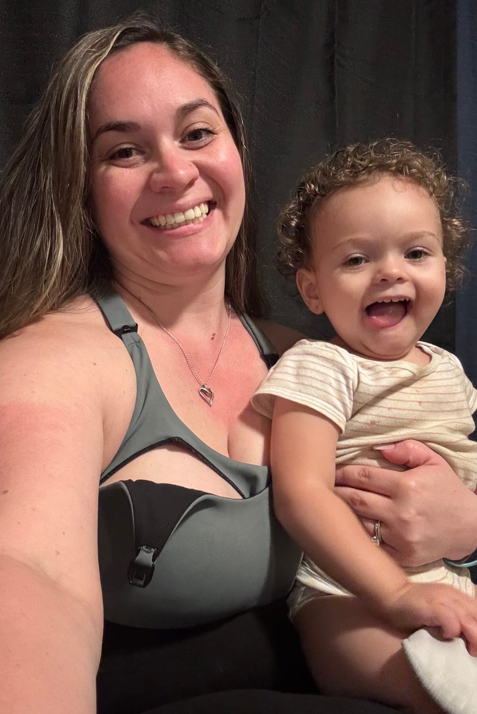 Customer photo review of Ultra Comfort Active Nursing Bra (Olive)