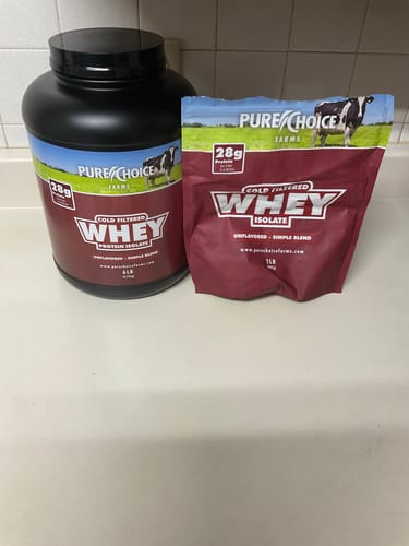 Customer photo review of Whey Protein Isolate Unflavored