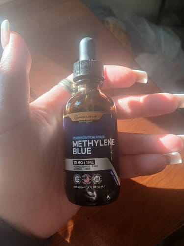 Customer photo review of Pharma-Grade Methylene Blue Tincture Supplements – Enhance Focus, Memory & Cognitive Energy