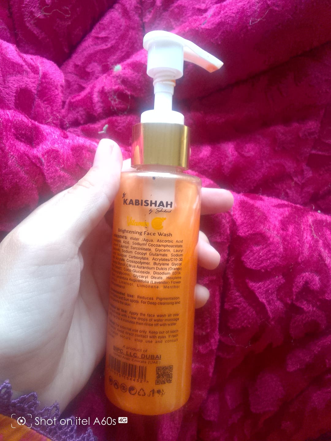 Customer photo review of Vitamin C Brightening Face Wash