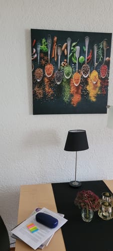 Customer photo review of Leinwandbild | Gewürze auf Löffeln | Quadrat