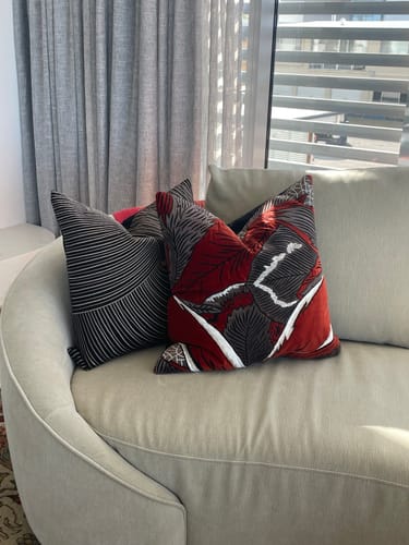 Customer photo review of Rake Applique Velvet Forest Lounge Cushion 55 x 55cm