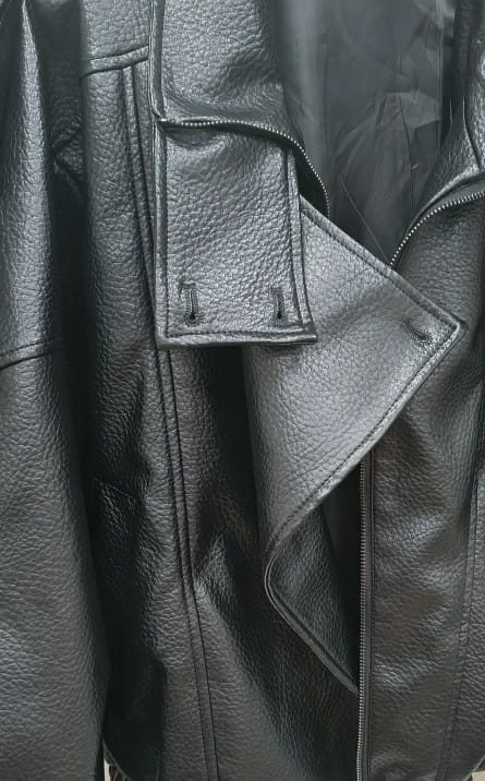 Customer photo review of Cecil Asymmetrical Leather Jacket