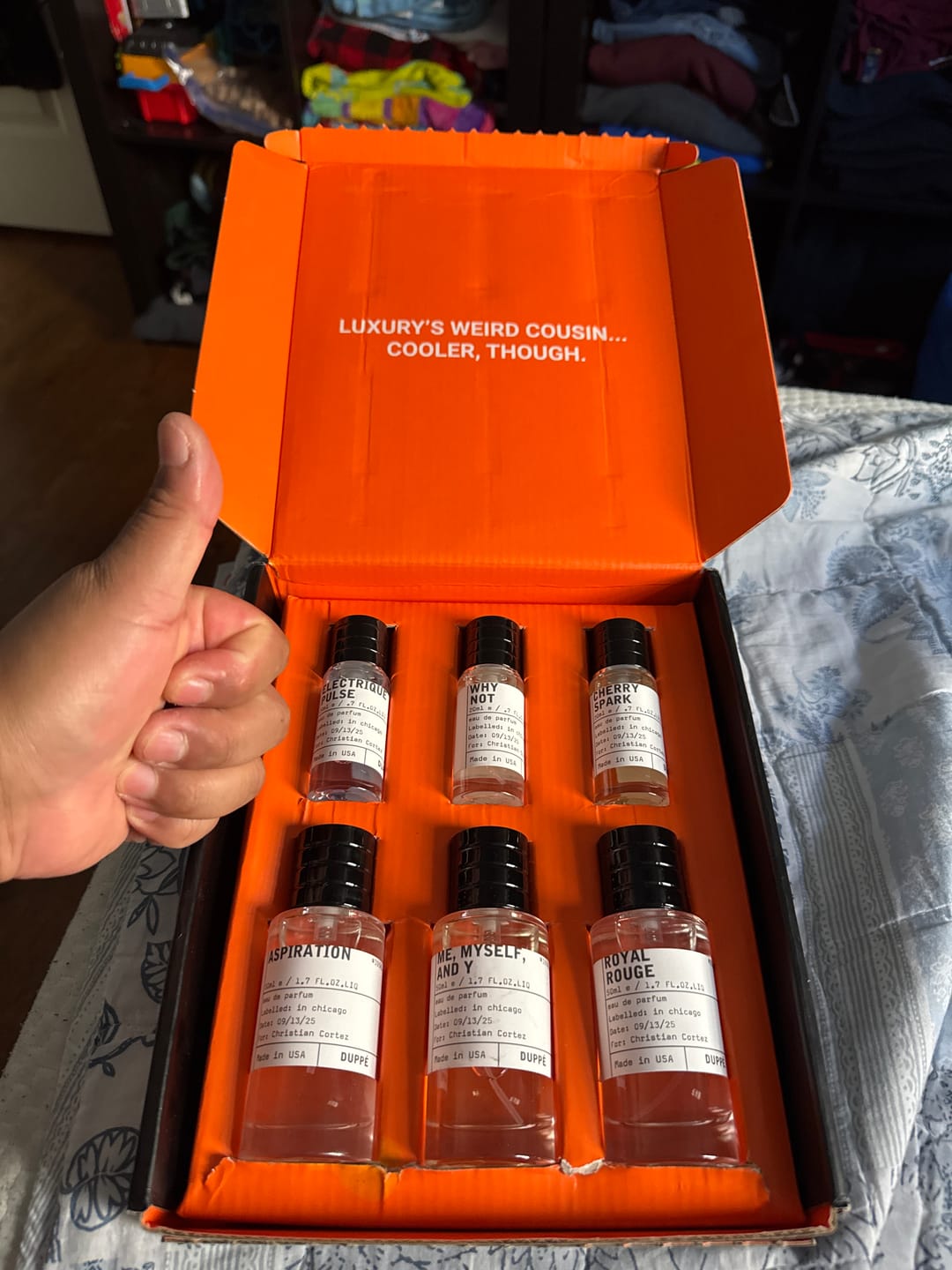 Customer photo review of 6 Scents. 1 Affordable Price.