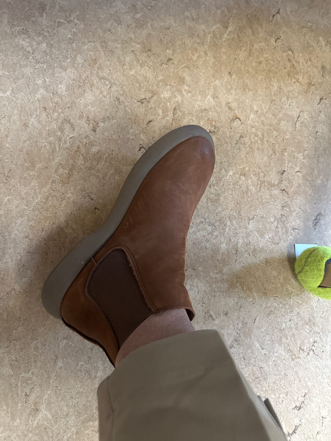 Customer photo review of Women Winter Leather Fleece-lined Flat Ankle Boots