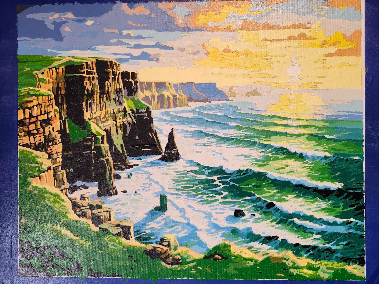 Customer photo review of Cliffside Sunset Waves