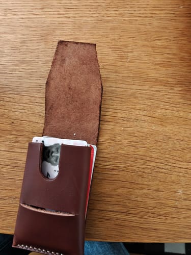 Customer photo review of Slimmad plånbok i äkta läder