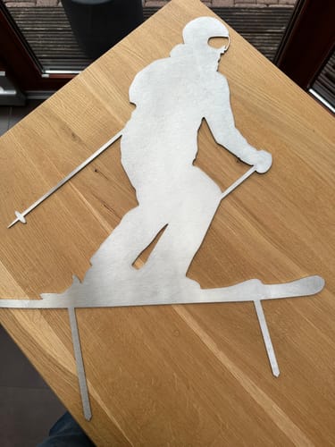 Customer photo review of Gartenstecker Skifahrer