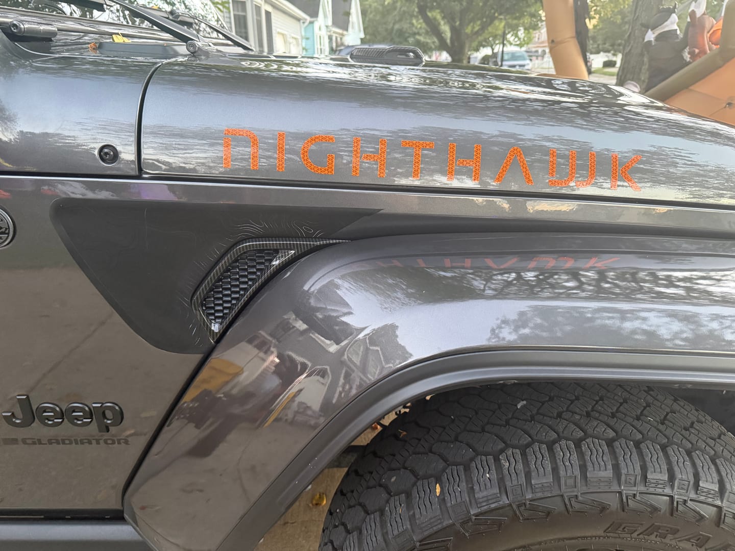 Customer photo review of Premium Fender Vent Decal Set | Black Topo - fits Wrangler JL & Gladiator JT
