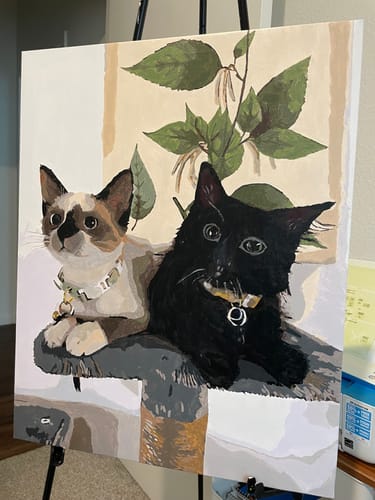 Customer photo review of Custom Paint by Numbers Kit for Personalized Artwork