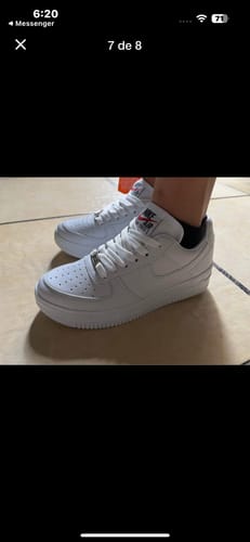 Customer photo review of Paq 6 Pares Tenis 270 Blanco Total 23/26.5