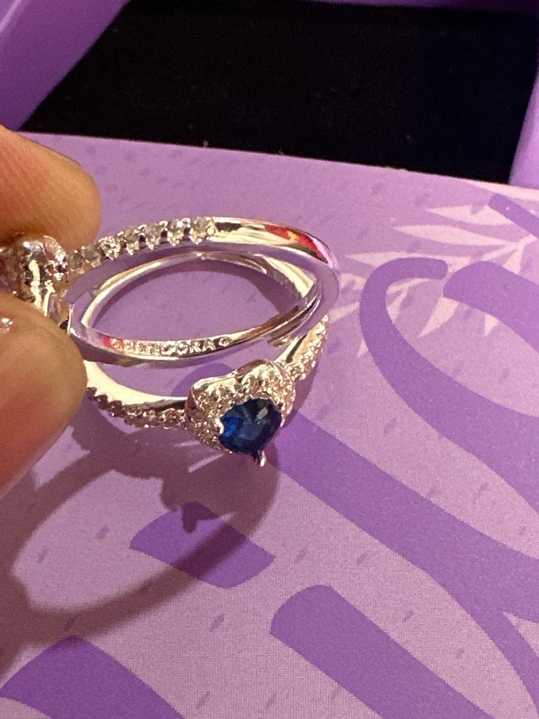 Customer photo review of ❤️Set Anillo promesa de amor❤️ Baño Plata