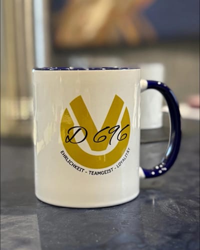 Customer photo review of TassenExpress - Becher Keramik Tasse mit Logo bedruckt 325ml Firmenlogo
