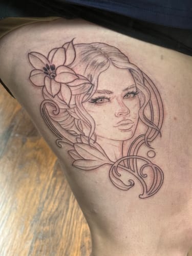 Customer photo review of Painless Tattoo Numbing Cream