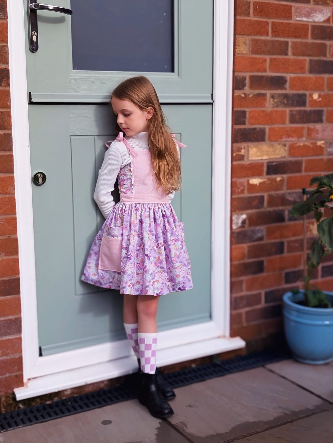 Customer photo review of Polka Dot Rose & Hubble Cotton Poplin Fabric