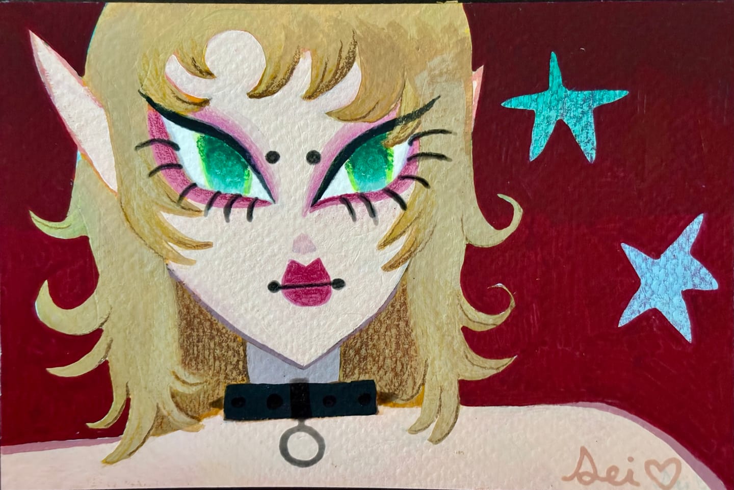 Customer photo review of spiked blonde elf girl <3