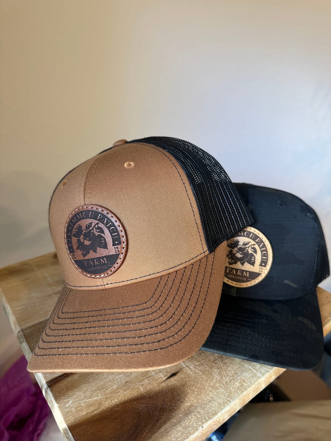 Customer photo review of Richardson 862 Camo Custom Leather Patch Hat