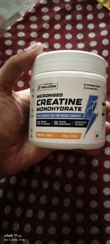 Customer photo review of Wellcore - Pure Micronised Creatine Monohydrate (122g, 33 Servings) Tropical Tango