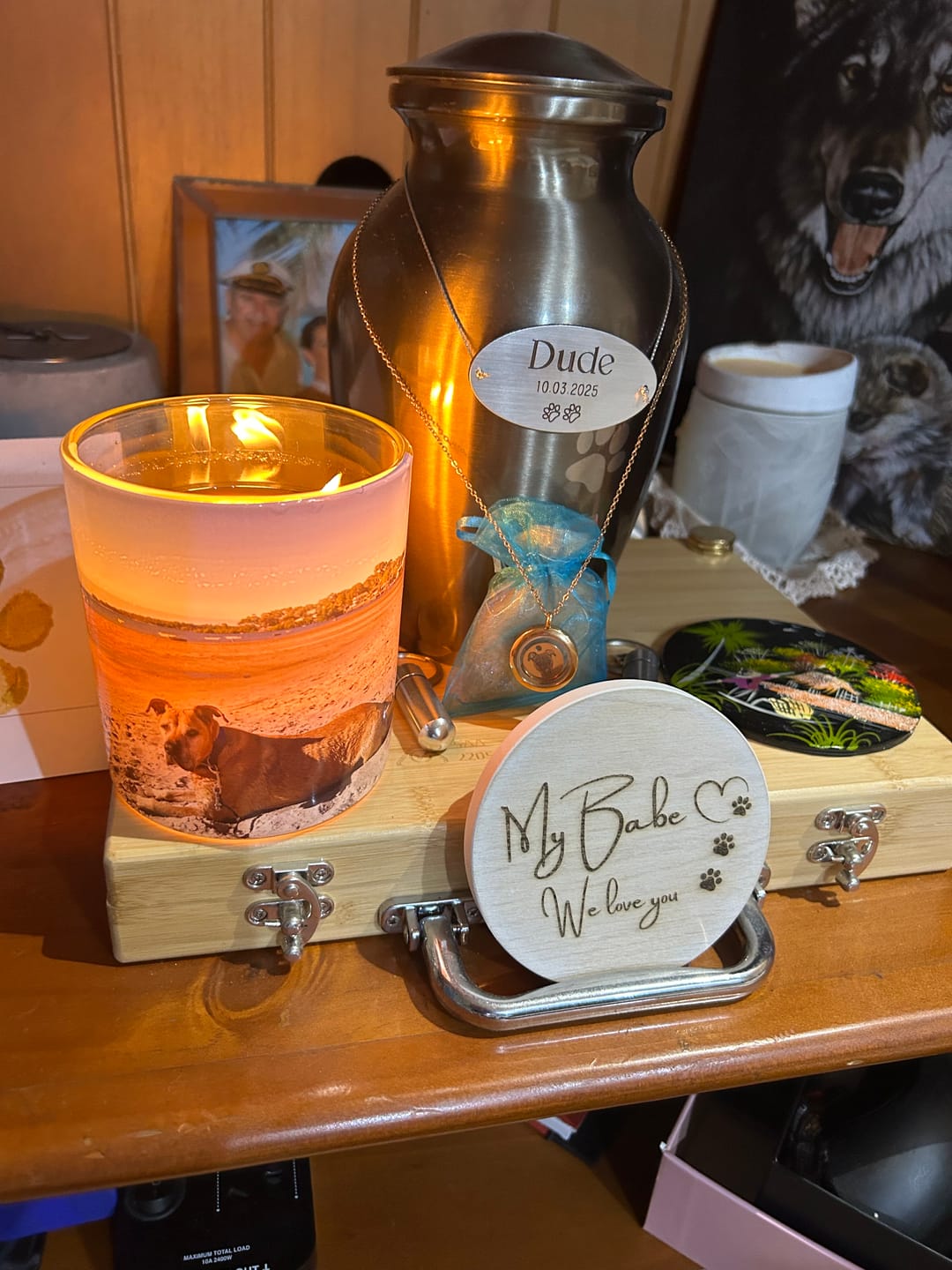 Customer photo review of Add Your Own Custom Image Personalised Xlarge Candle