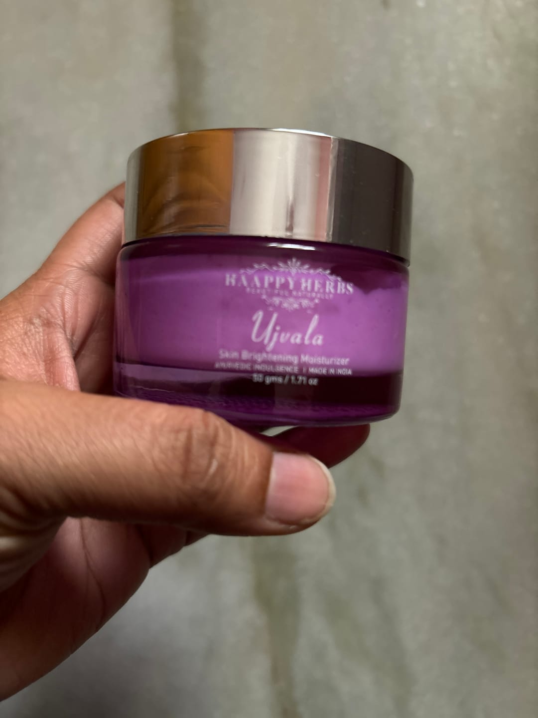 Customer photo review of Ujvala Skin Brightening Moisturizer
