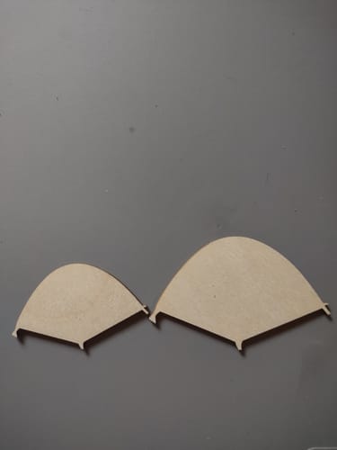 Customer photo review of Unfinished Wood Camping Tent Shape - Craft - up to 46" DIY