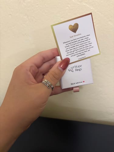 Customer photo review of Just Breathe Ring