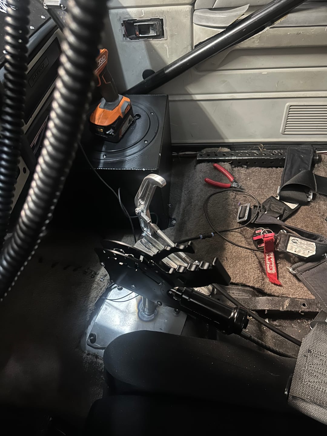 Customer photo review of Motion Raceworks Billet Parachute Handle Release Lever & Cable Mount Kit