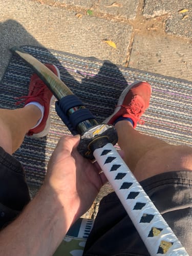 Customer photo review of Jin Sakai Katana – Ghost of Tsushima Edition