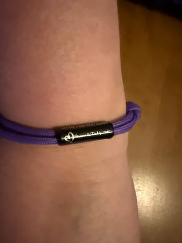 Customer photo review of Custom In Loving Memory Bracelet "I Will Carry You With Me" Personalized Engraved Memorial Bracelet
