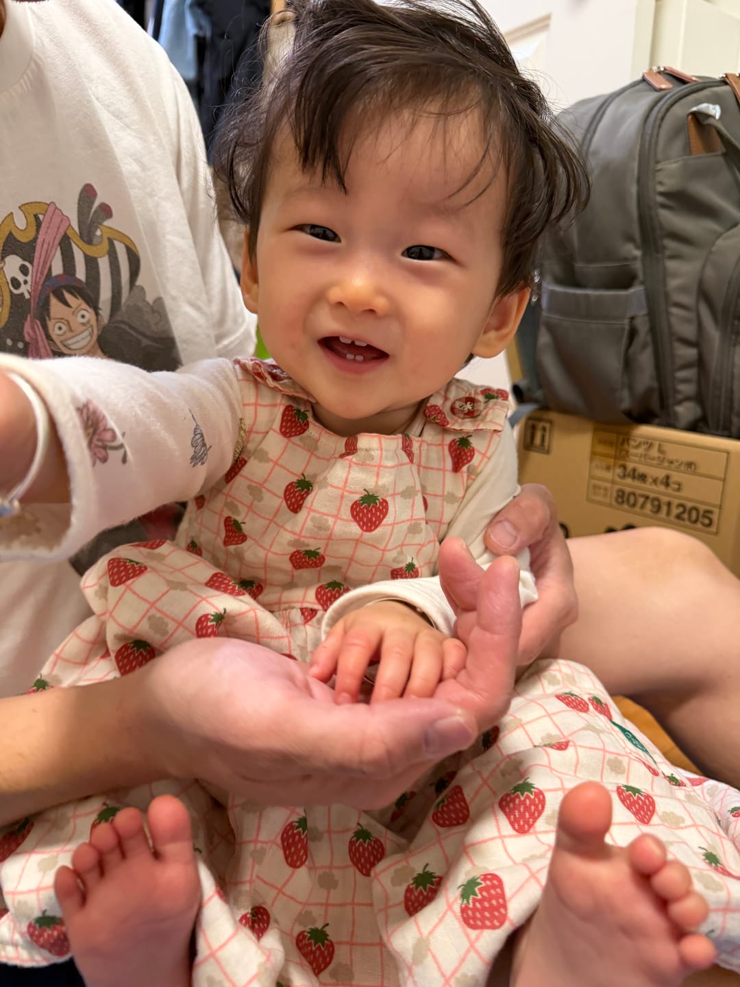 Customer photo review of Strawberry Days Reversible Pinny Dress