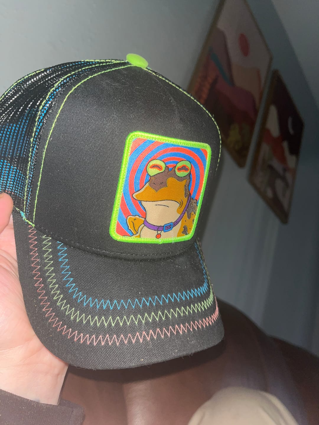 Customer photo review of OVERLORD X Futurama: Hypnotoad Trucker Cap