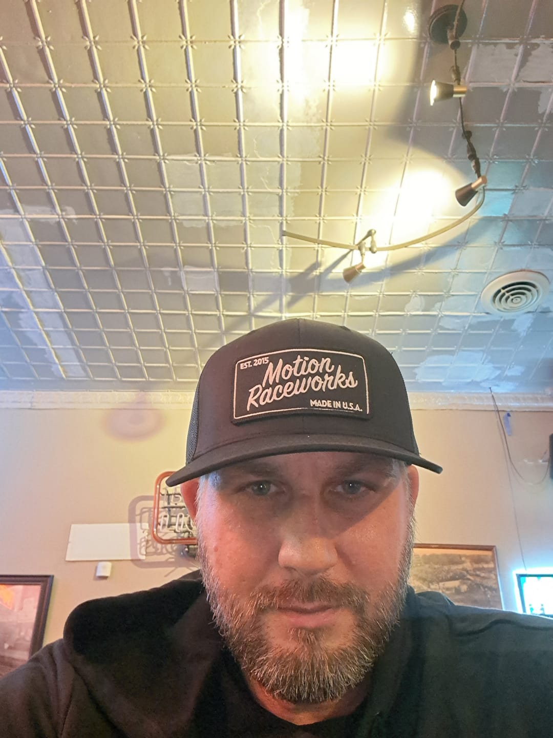 Customer photo review of Motion Heritage Hat Black/Black Snapback